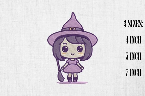Cute Little Witch Halloween Embroidery 2: A Seller's View