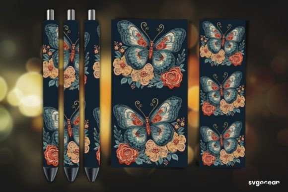 Embroidery Butterfly Pen Sublimation