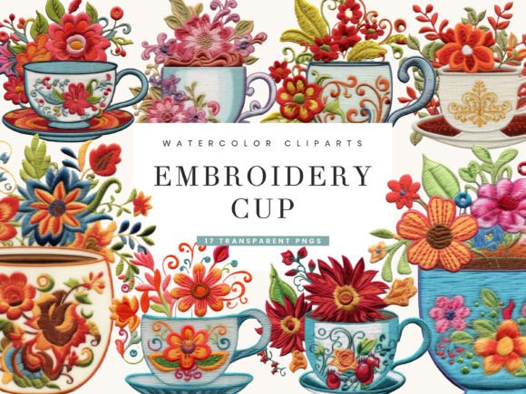 Embroidery Cup Clipart Bundle: Review for Personalized Gifts