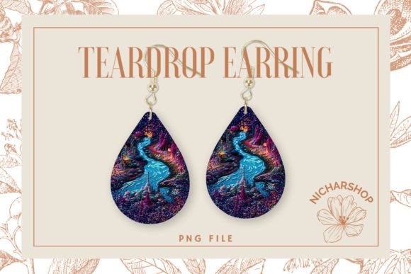 Fantasy Embroidery Teardrop Earring1: Craft Fair Review
